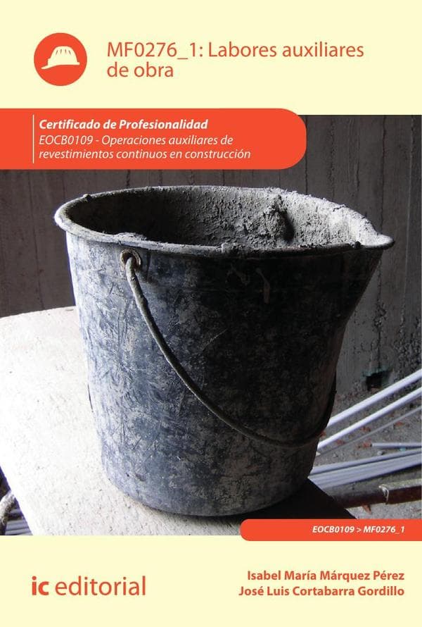 Labores auxiliares de obra. Eocb0109 - operaciones auxiliares de revestimientos continuos en construcción