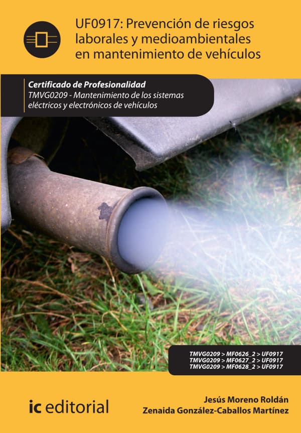 Prevención de riesgos laborales y medioambientales en mantenimiento de vehículos. Tmvg0209 - mantenimiento de los sistemas eléctricos y electrónicos de vehículos