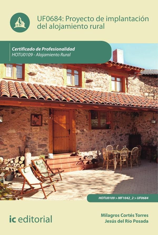 Proyecto de implantación del alojamiento rural. Hotu0109 - alojamiento rural