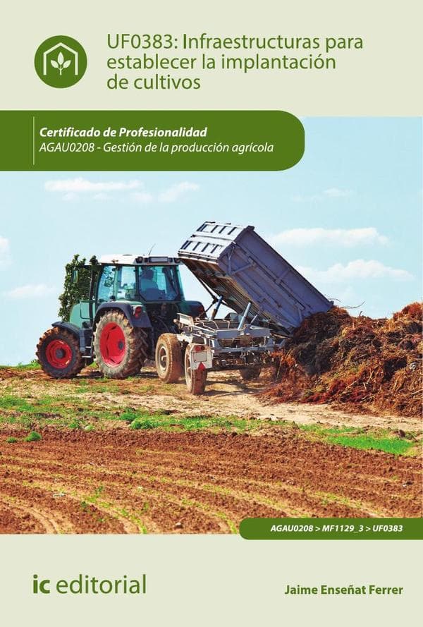 Infraestructuras para establecer la implantación de cultivos. Agau0208 - gestión de la producción agrícola
